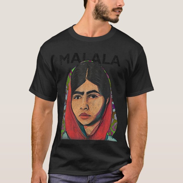 Camiseta Malala Yousafzai, activista paquistaní, anuncio ed (Anverso)