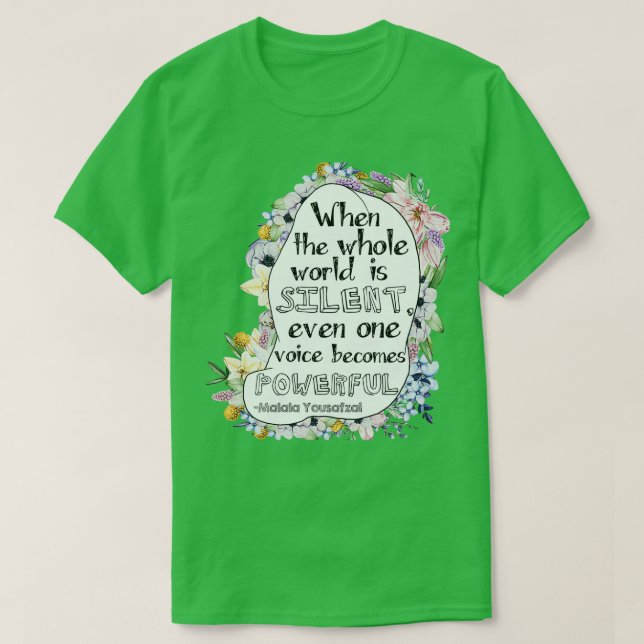 Camiseta Malala Yousafzai Silhouette (Diseño del anverso)