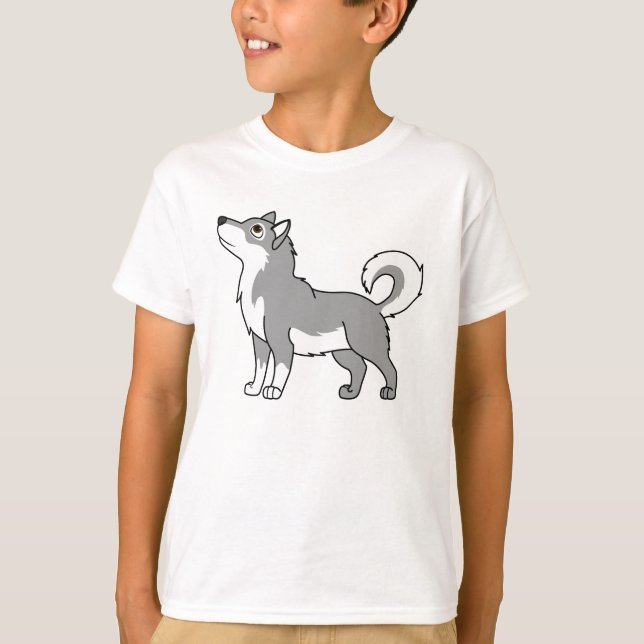 Camiseta Malamute de Alaska gris (Anverso)