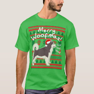 Camiseta Malamute de Alaska Merry Woofmas Navidades feos Sw