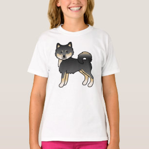 Camiseta Malamute de Alaska negro y marrón, perro de dibujo