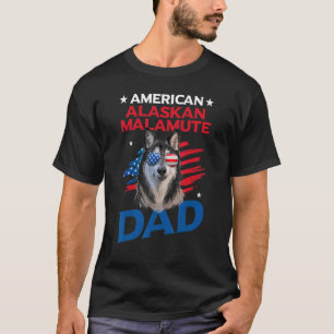 Camiseta Malamute norteamericano y patriota de bandera nort
