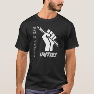 Camiseta ¡Malas Hélices Desatadas! Humor gramatical