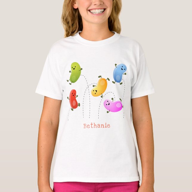 Camiseta Malas judías felices saltando ilustracion personal (Anverso)