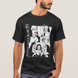 Camiseta Malas monjas Fumar la religión