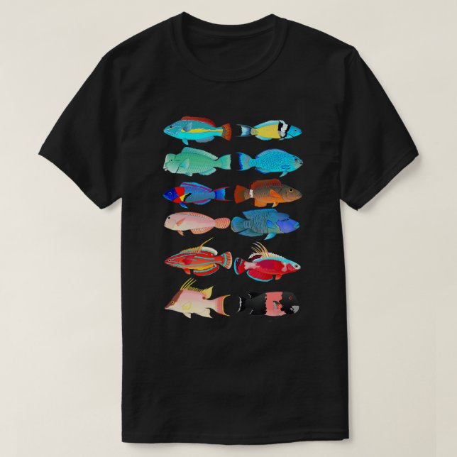 Camiseta Malas y lanchas de pez parroquial (Diseño del anverso)