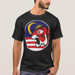 Camiseta Malasia: Animal nacional malasio del tigre de Mala