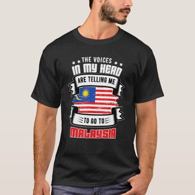 Camiseta Malasia En Mi Cabeza (Anverso)