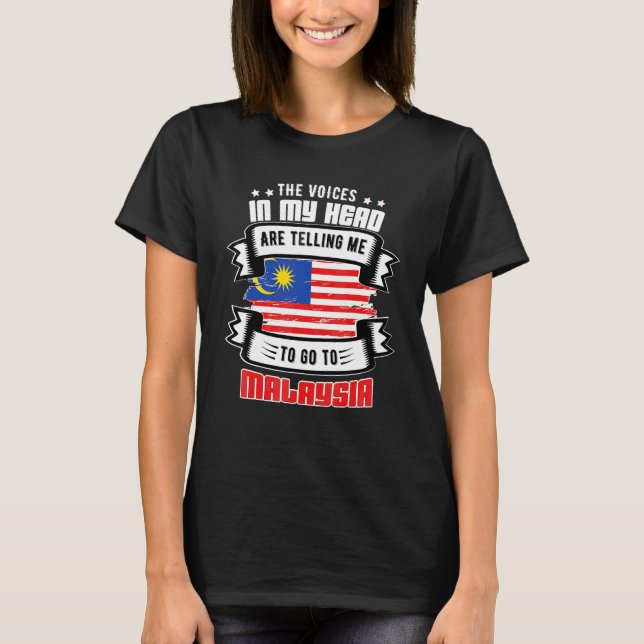 Camiseta Malasia En Mi Cabeza (Anverso)