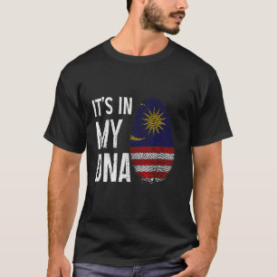Camiseta Malasia está en mi ADN Orgullo malasio de Bandera