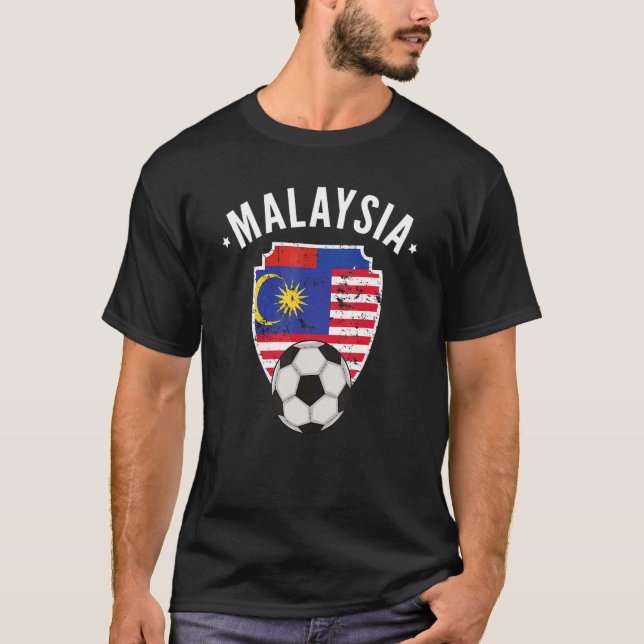 Camiseta Malasia Soccer Malasia Bandera Fútbol Malayo P (Anverso)