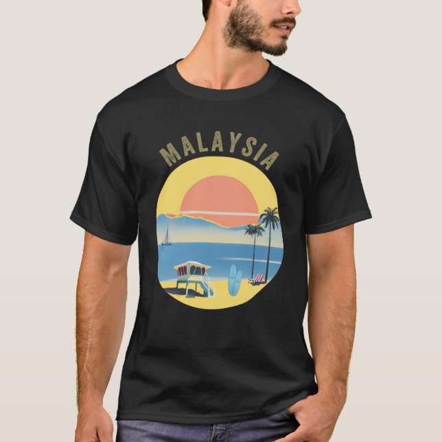 Camiseta Malaysia Souvenir Apparel  Retro Vintage Malaysian (Anverso)