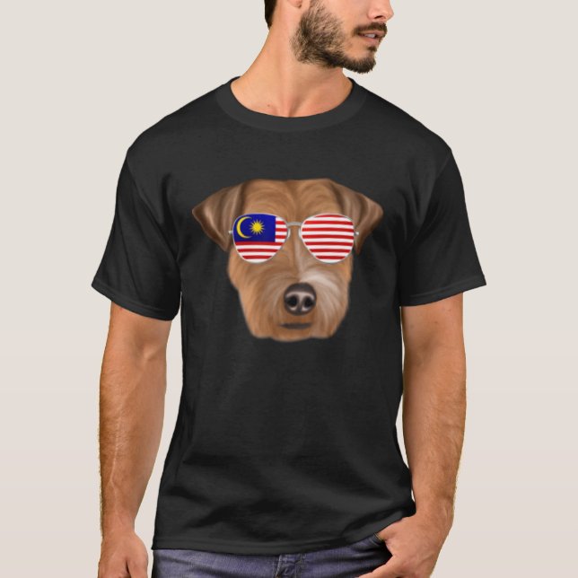 Camiseta Malaysian Flag Russell Terrier Dog Malaysia Pocket (Anverso)