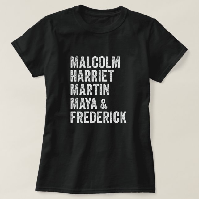 Camiseta Malcolm Harriet Martin Maya y Frederick (Diseño del anverso)