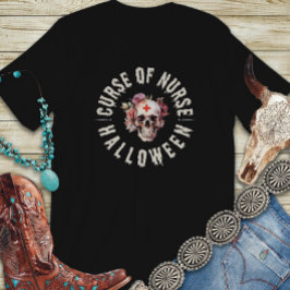 Camiseta Maldición de la enfermera halloween divertido