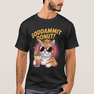 Camiseta Maldita sea Donut Divertida Princesa Gatos Gafas