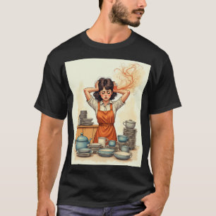 Camiseta Maldita sea mamá Vida de mamá agotada Caos Humor d