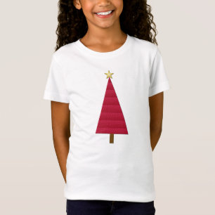 Camiseta Maldito rojo profundo árbol de Navidad moderno