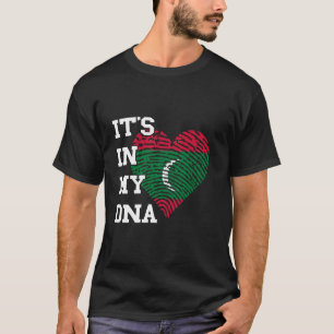 Camiseta Maldivas Está En Mi ADN Orgullo Maldivo Corazón Ma
