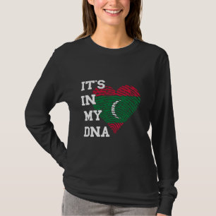 Camiseta Maldivas Está En Mi ADN Orgullo Maldivo Corazón Ma