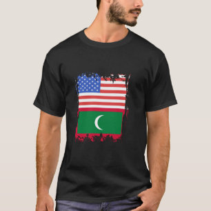 Camiseta Maldivas Estados Unidos EE.UU. Corazón a Maldivas