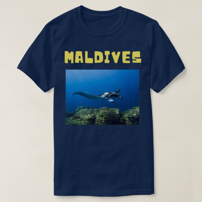 Camiseta Maldives cute manta ray diving (Diseño del anverso)