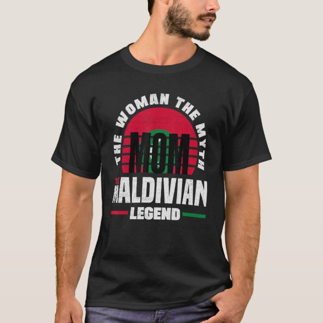 Camiseta Maldivian Maldives Maldivian Flag Mothers Day (Anverso)