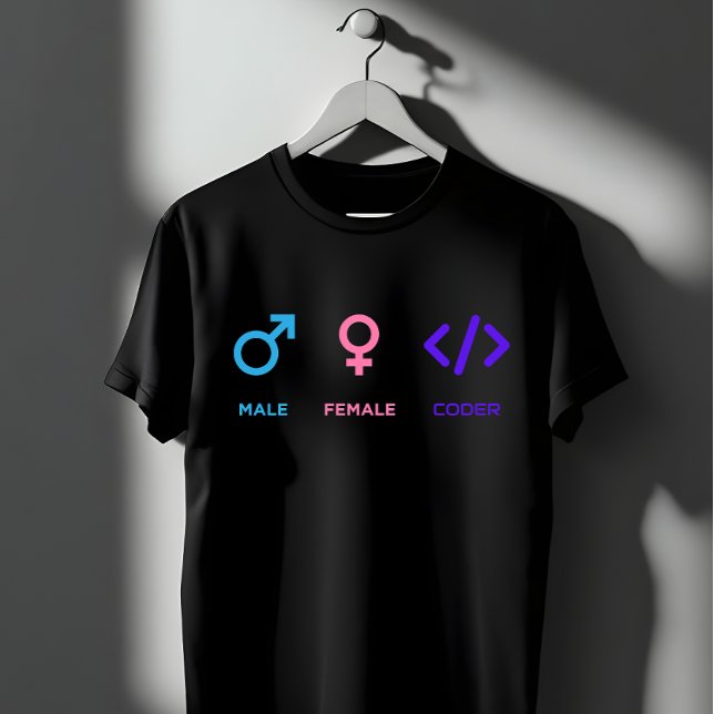 Camiseta Male Female Coder Symbol | Funny Programmer Gift (Subido por el creador)