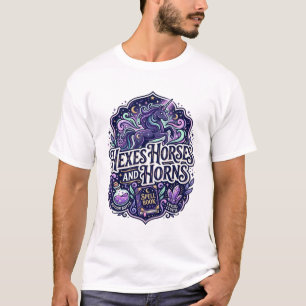 Camiseta Maleficio de Unicornio Caballos y Cuernos Listo pa