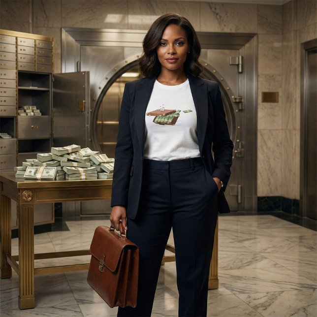 Camiseta Maleta personalizado llena de paquetes de dinero e (Subido por el creador)