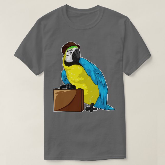 Camiseta Maletín de Parrot Businessman (Diseño del anverso)