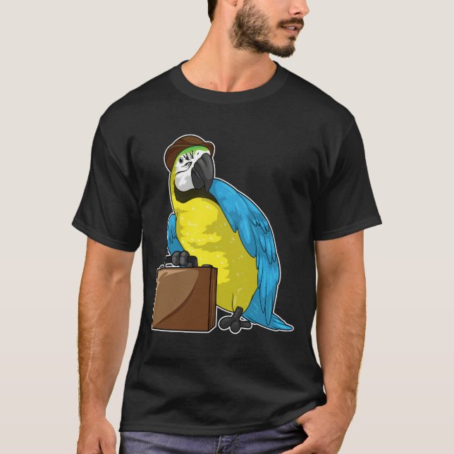 Camiseta Maletín de Parrot Businessman (Anverso)