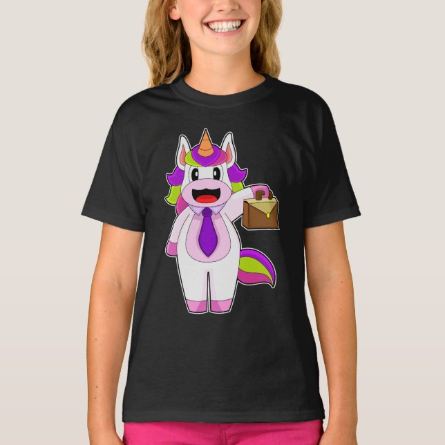 Camiseta Maletín de Unicorn Businessman (Anverso)