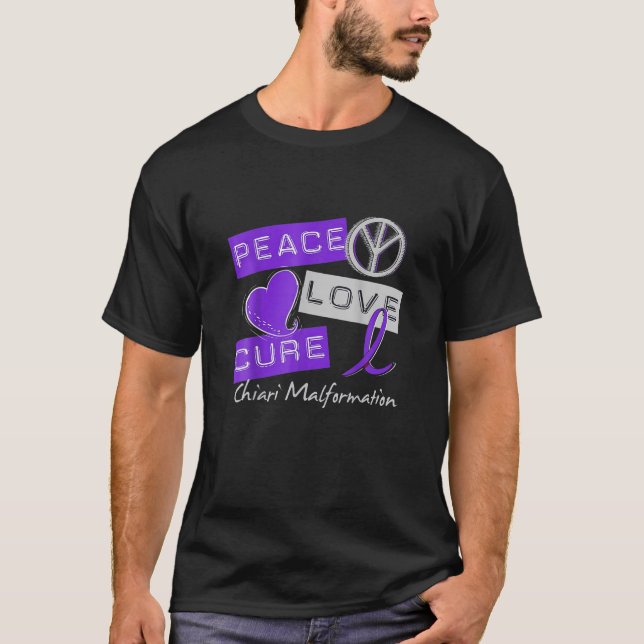 Camiseta Malformación de Chiari Paz Amor Curación Concienci (Anverso)