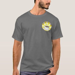 Camiseta malhumorada del logotipo del resplandor