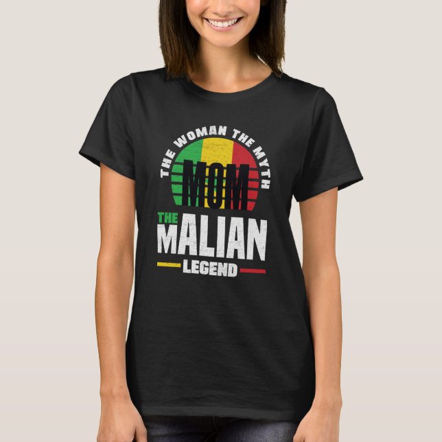 Camiseta Mali: Día de la Madre de bandera maliense de Mali (Anverso)