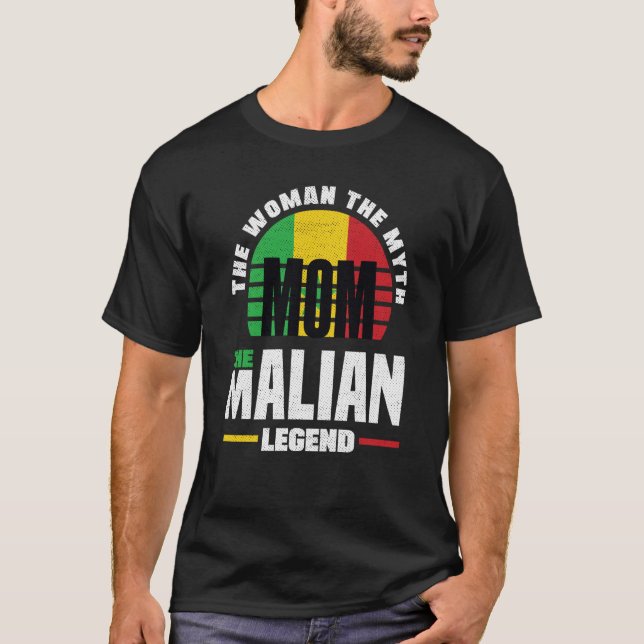 Camiseta Mali: Día de la Madre de bandera maliense de Mali (Anverso)