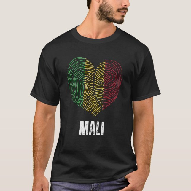 Camiseta Mali Flag Malian Flag Mali DNA Mali Heart (Anverso)
