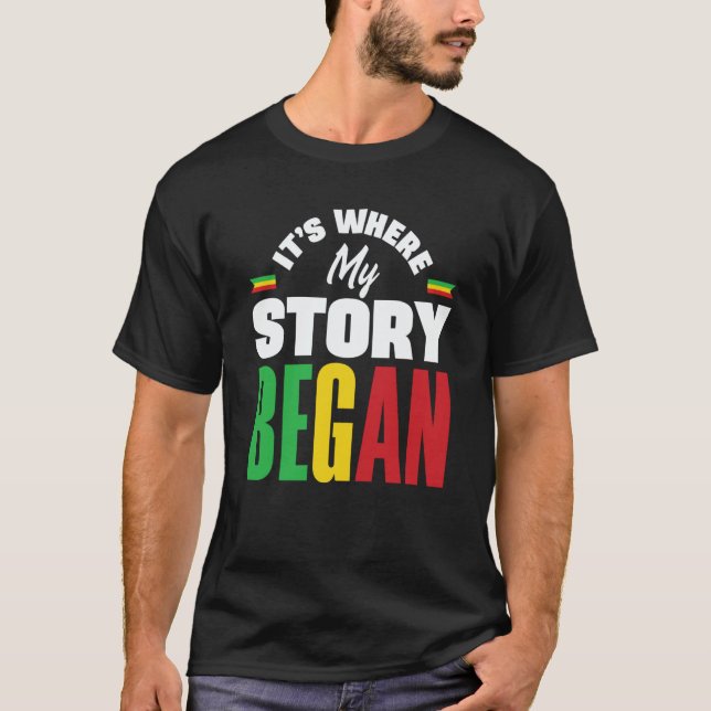 Camiseta Mali Malian Mali Flag Its Where My Story Began (Anverso)