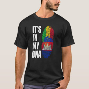 Camiseta Mali Y Camboya Mezclan Bandera Del Patrimonio De A