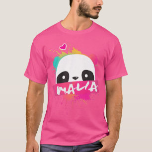 Camiseta MALIA - Beautiful girl name with adorable Panda