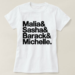 Camiseta Malia y Sasha y Barack y Michelle