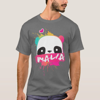 Camiseta MALIABeautiful nombre chica con adorable Panda Pre