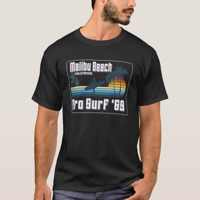 Camiseta Malibu Beach California Classic Competition Surf B (Anverso)