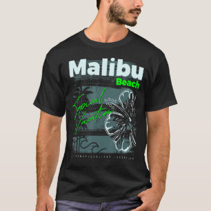 Camiseta Malibu Beach California Novedad Tees & Coo