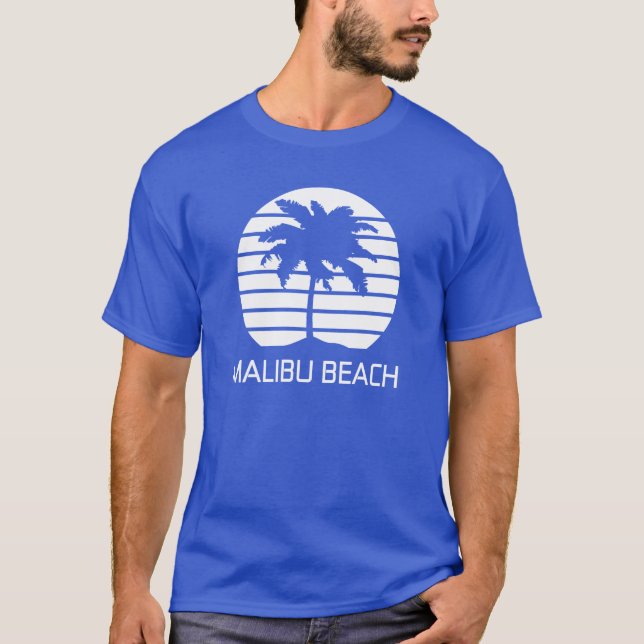 Camiseta Malibu Beach Retro (Anverso)