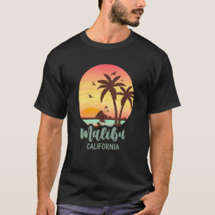 Camiseta Malibu Beach Retro Verano Vacaciones Vintage