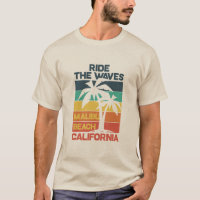 Malibu Beach Vintage Surf Design
