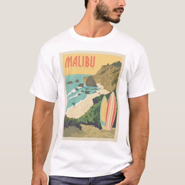 Camiseta Malibu, California (Anverso)