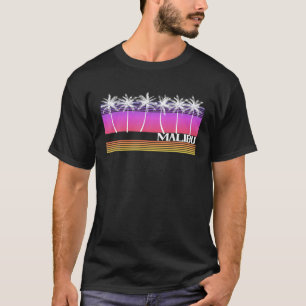 Camiseta Malibu California Retro Style Beach Vintage Sunset